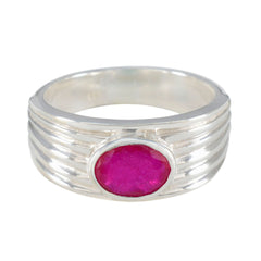 Aaliyah valentine Red Solitaire Ring Indian Ruby Red