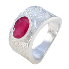 Zoey Art Deco Red Solitaire Ring