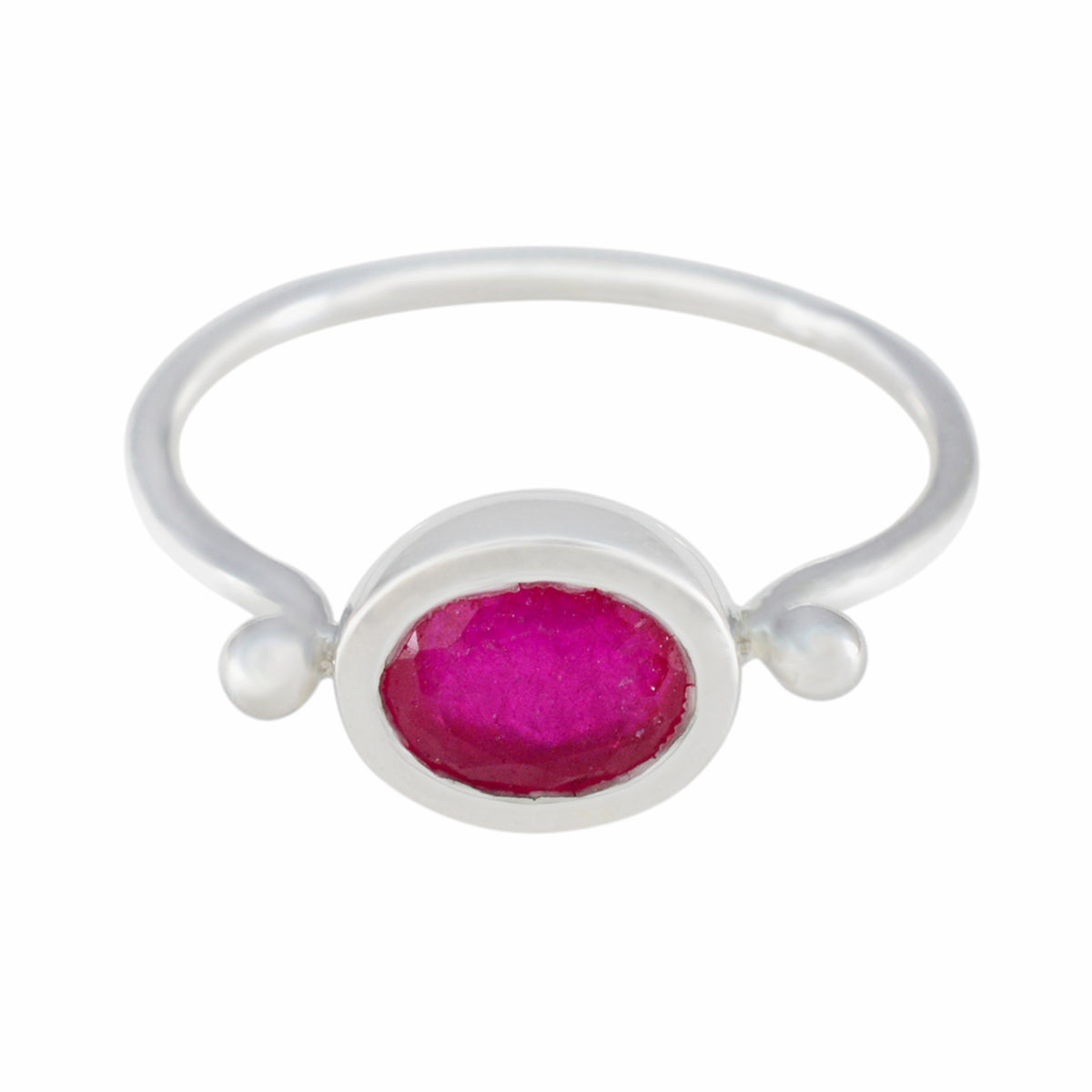 Yuna Modern Red Solitaire Ring Indian Ruby Red