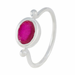 Yuna Modern Red Solitaire Ring
