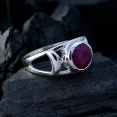 Meera Filigree Red Solitaire Ring