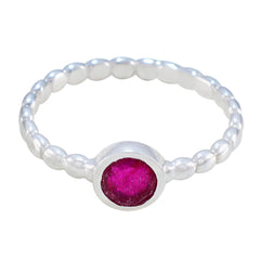 Maya Fairytale Red Solitaire Ring Indian Ruby Red