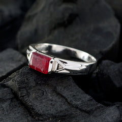 Natalia Abstract Red Solitaire Ring