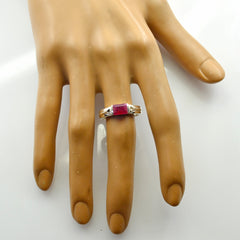 Natalia Abstract Red Solitaire Ring