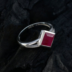 Natcha Sophisticated Red Solitaire Ring