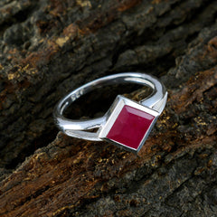 Natcha Sophisticated Red Solitaire Ring