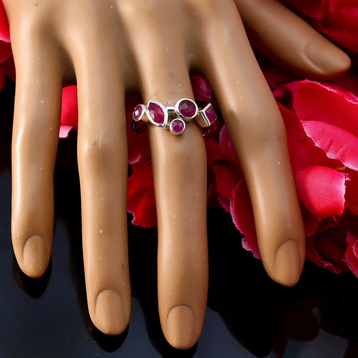 Kennedy Contemporary Red Penta Ring