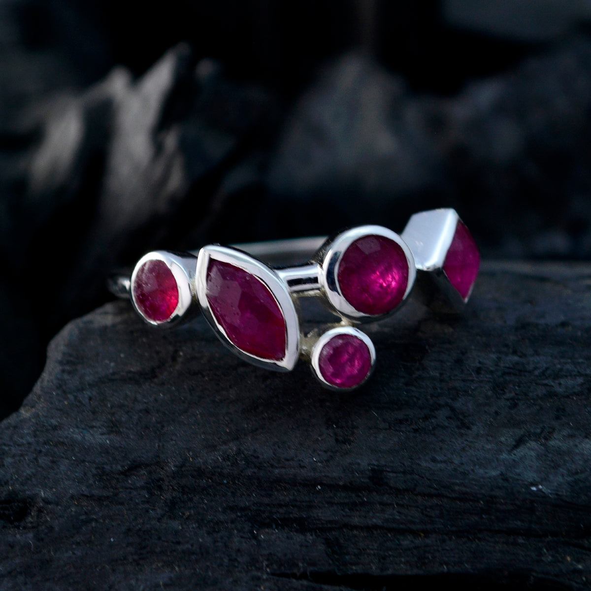 Kennedy Contemporary Red Penta Ring