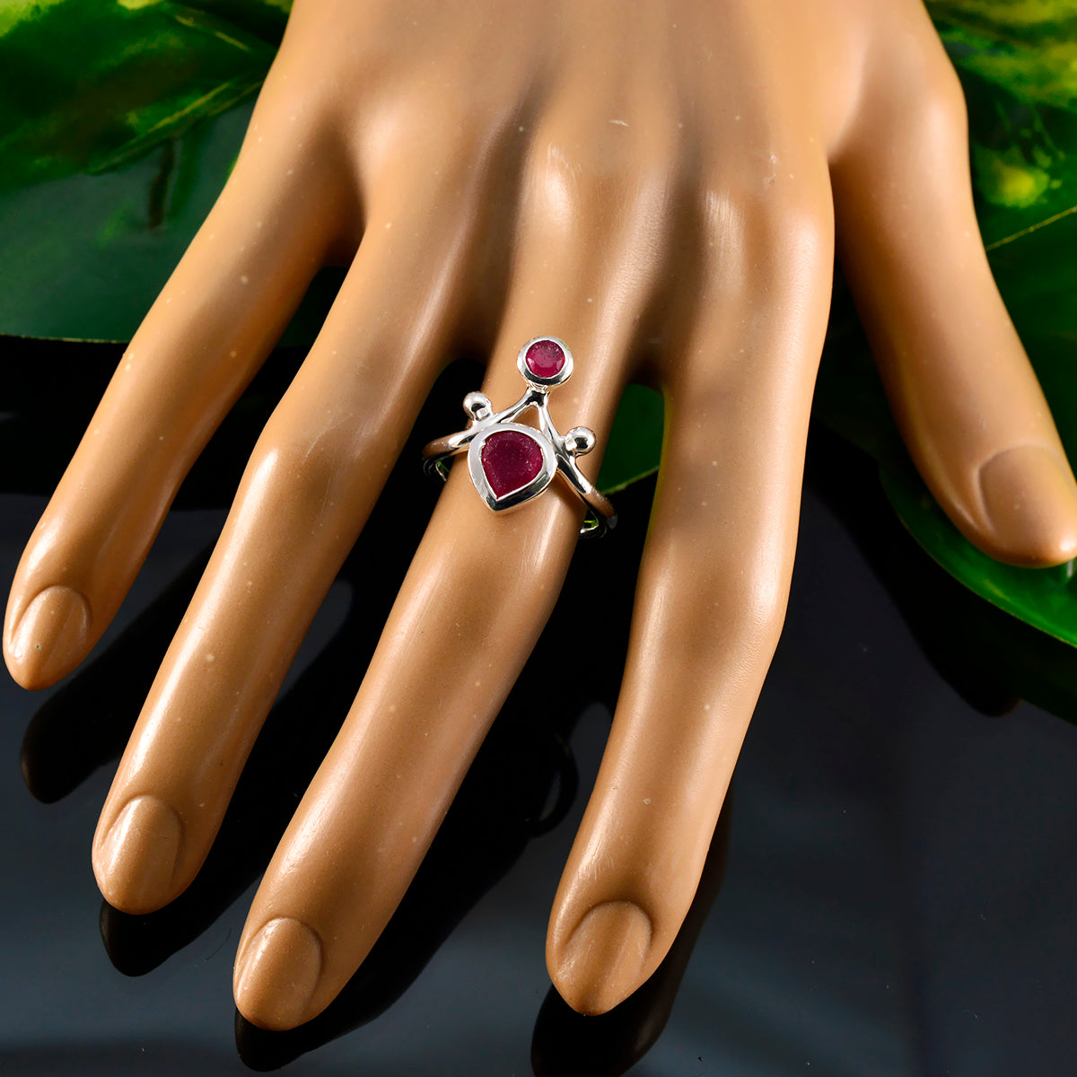 Sara Fairytale Red Toi et Moi Ring