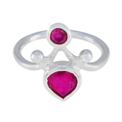 Sara Fairytale Red Toi et Moi Ring Indian Ruby Red