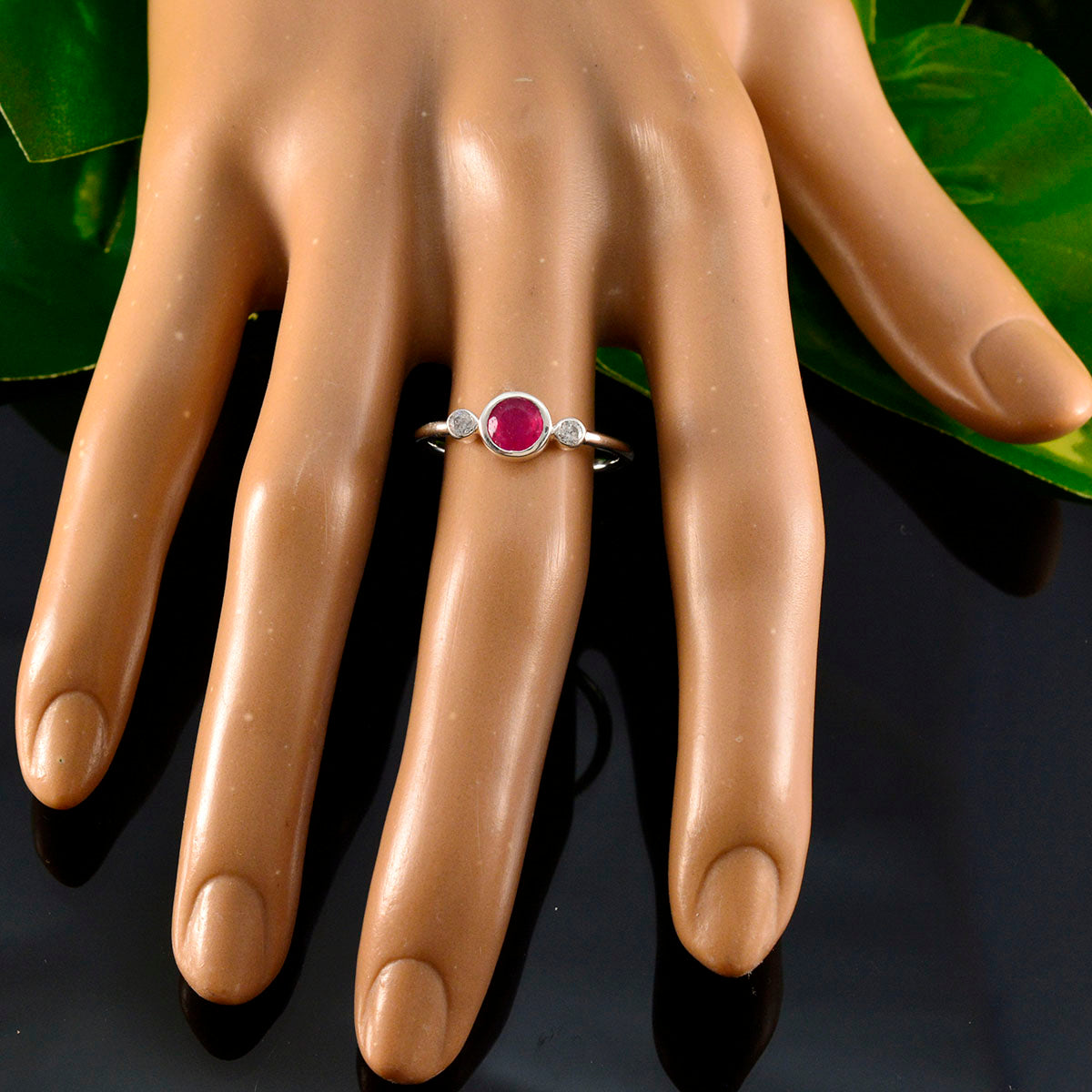 Kristine Trendy Red Trilogy Ring