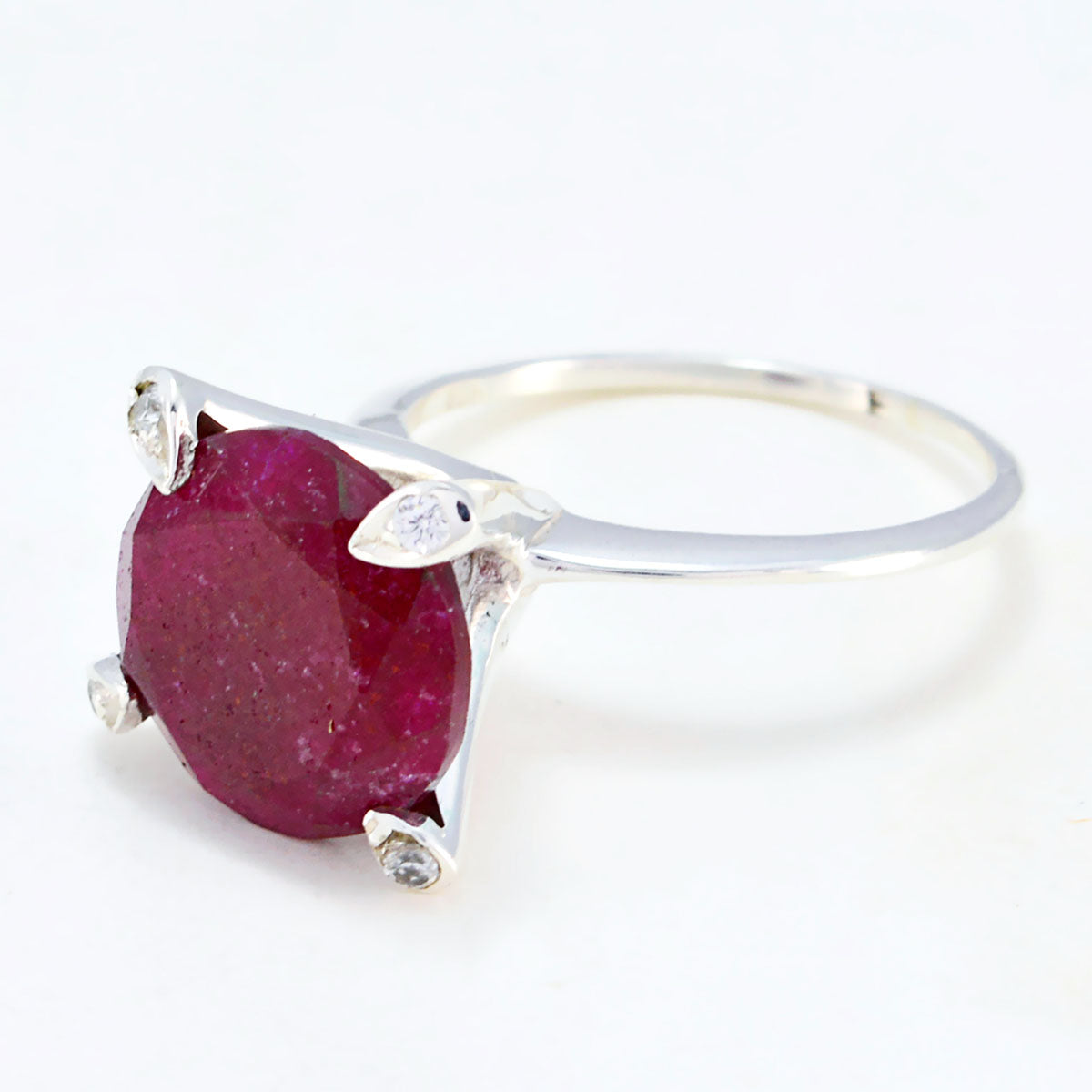 Meera Romantic Red Halo Ring
