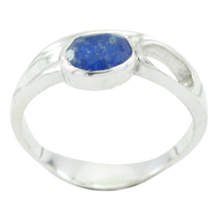 Meera Ethnic Blue Solitaire Ring Indian Blue Sapphire Blue