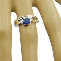 Meera Ethnic Blue Solitaire Ring