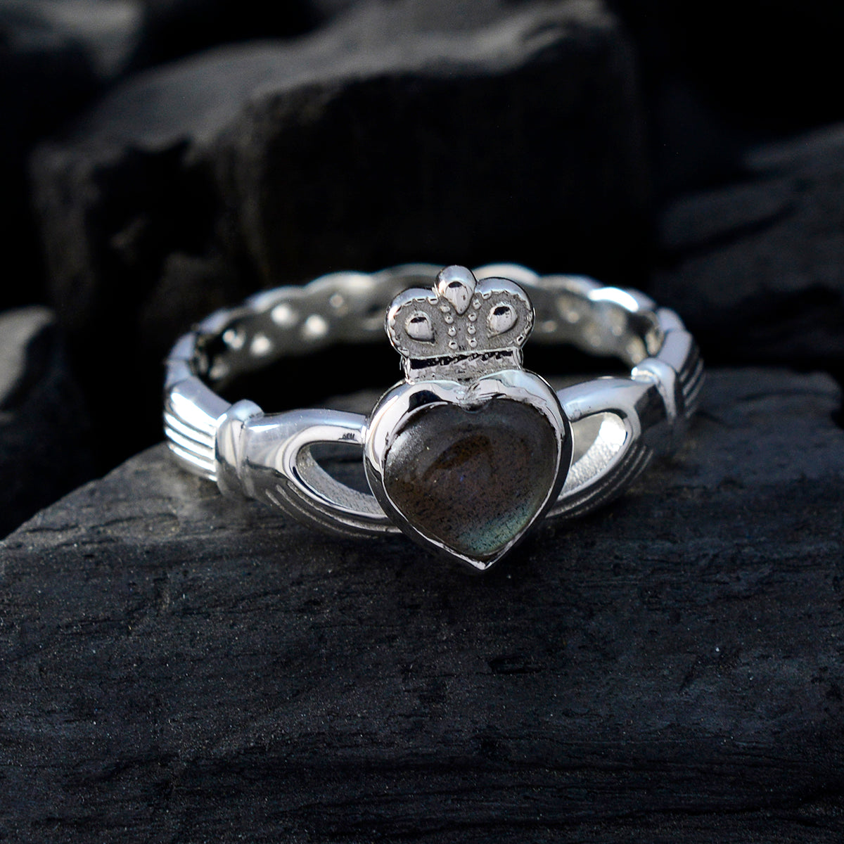 Agustina valentine Grey Solitaire Ring