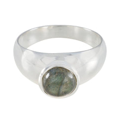Camila Abstract Grey Solitaire Ring Labradorite Gray