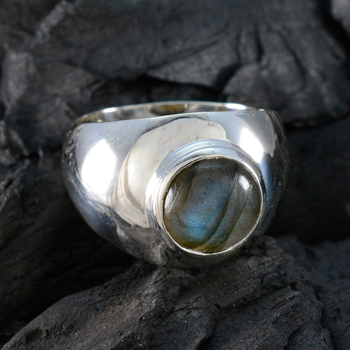 Ayesha Graceful Grey Solitaire Ring