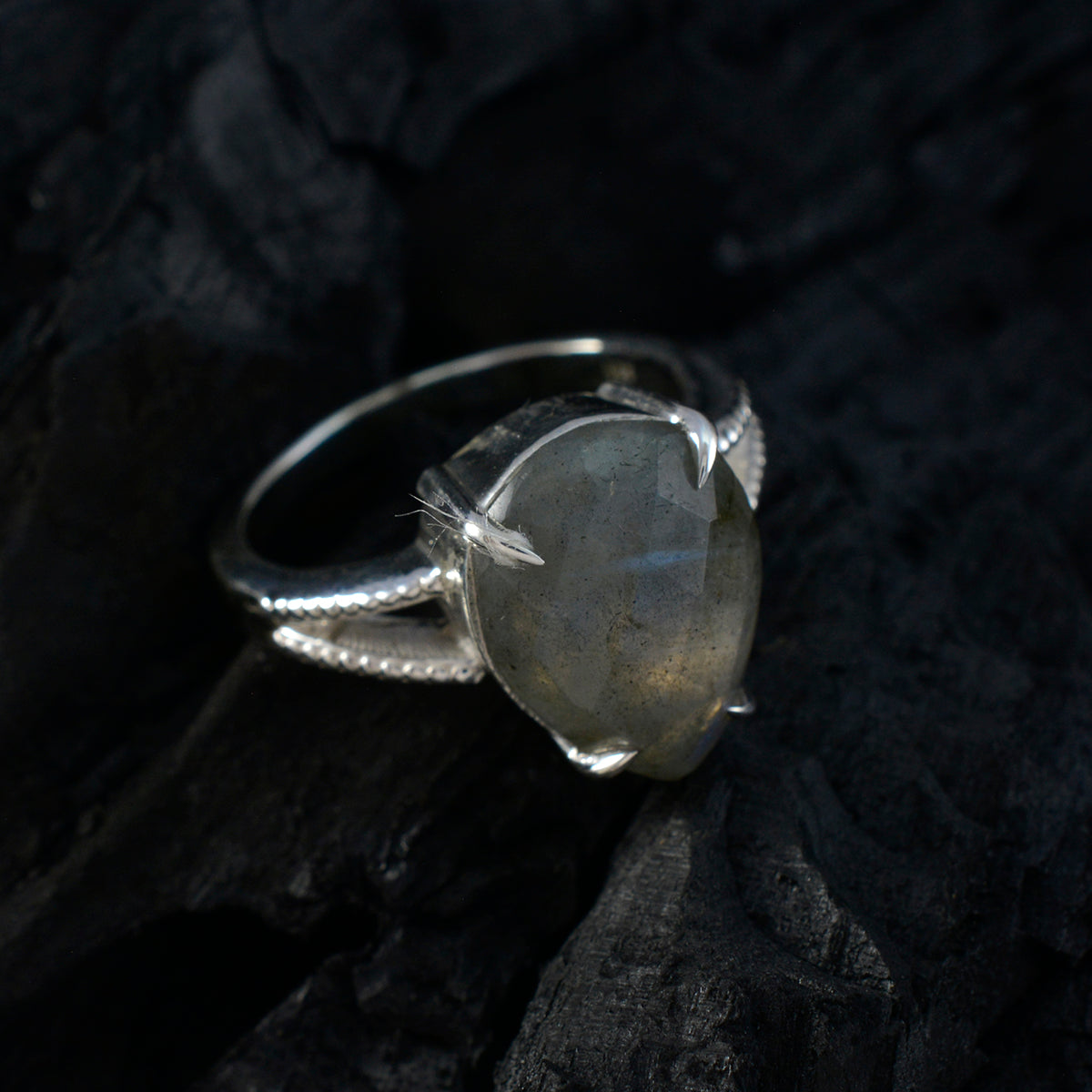 Stella Sophisticated Grey Solitaire Ring
