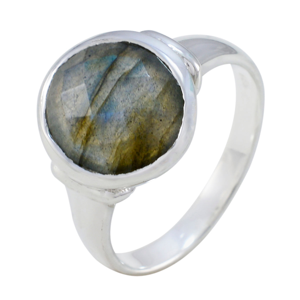 Meera Abstract Grey Solitaire Ring