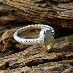 Alina Twist Grey Solitaire Ring