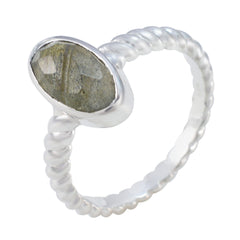 Alina Twist Grey Solitaire Ring