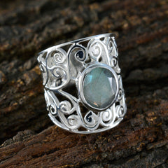 Sara Filigree Grey Solitaire Ring