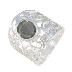 Sara Filigree Grey Solitaire Ring