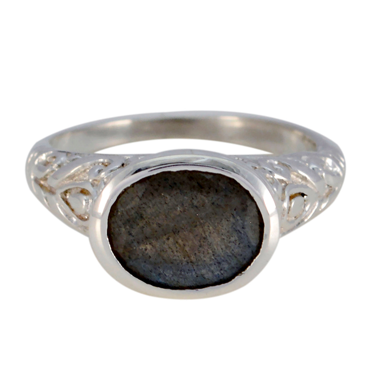 Alice Art Deco Grey Solitaire Ring