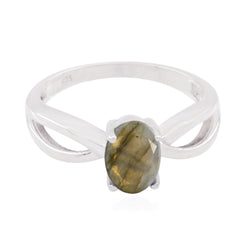 Chen Fairytale Grey Solitaire Ring Labradorite Gray