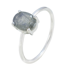 Ling Graceful Grey Solitaire Ring