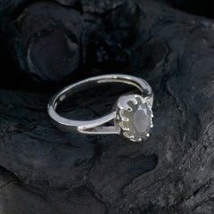 Violet Trendy Grey Solitaire Ring