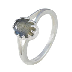 Violet Trendy Grey Solitaire Ring