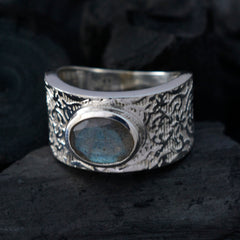 Nisa Art Deco Grey Solitaire Ring