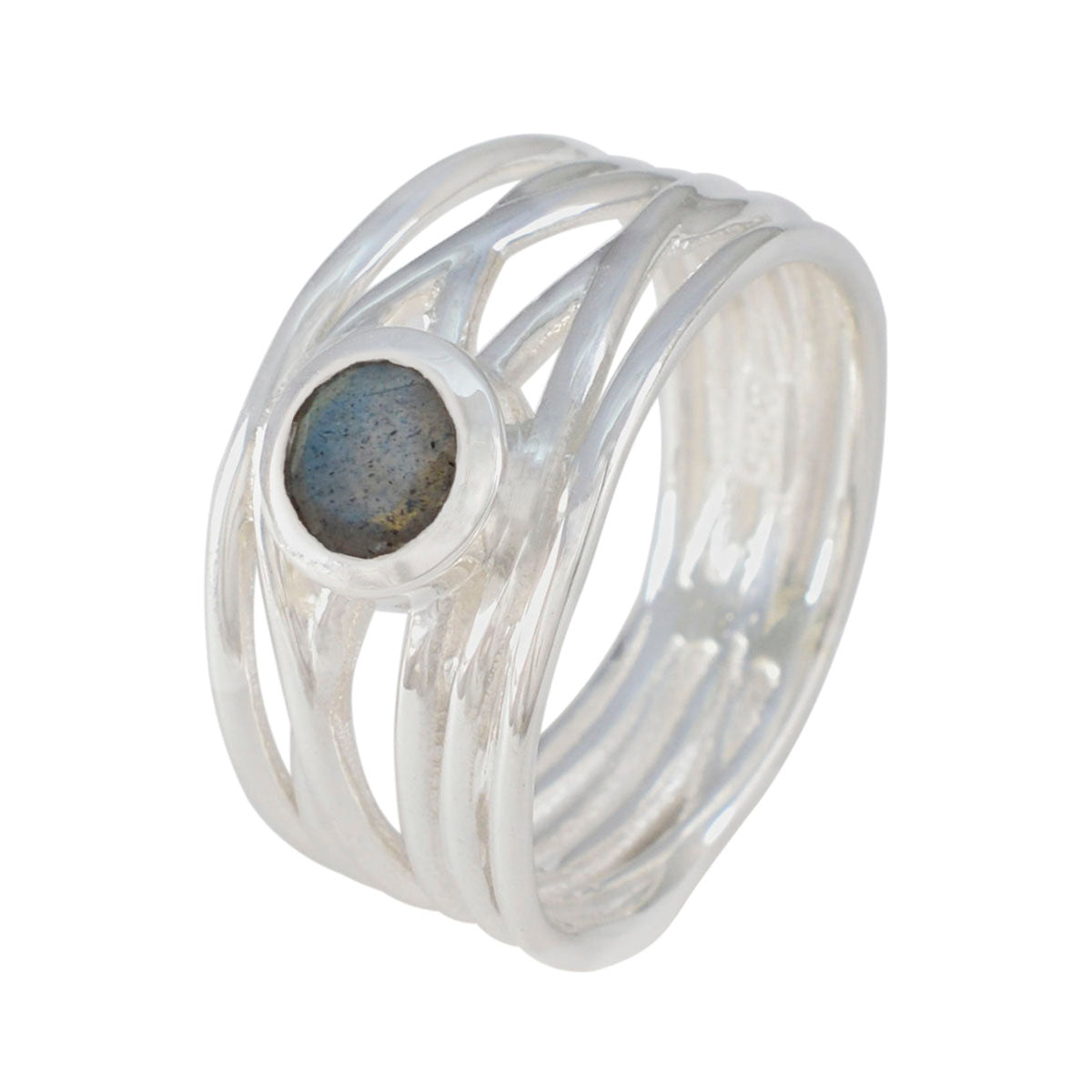 Lily Rope-Wire Grey Solitaire Band