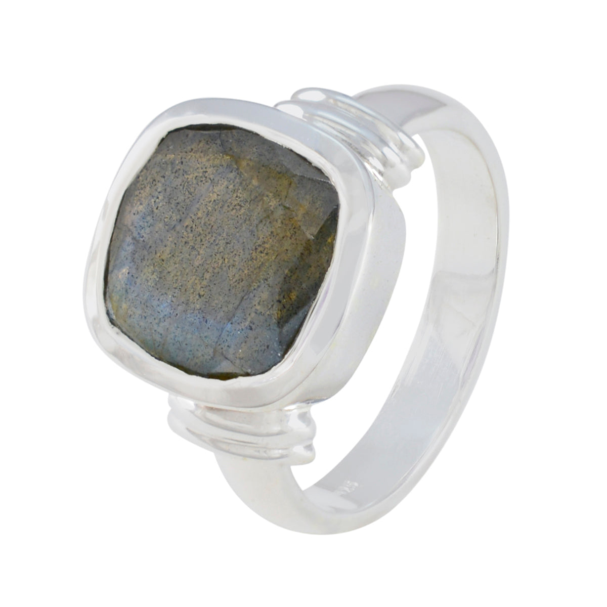 Aaliyah Modern Grey Solitaire Ring