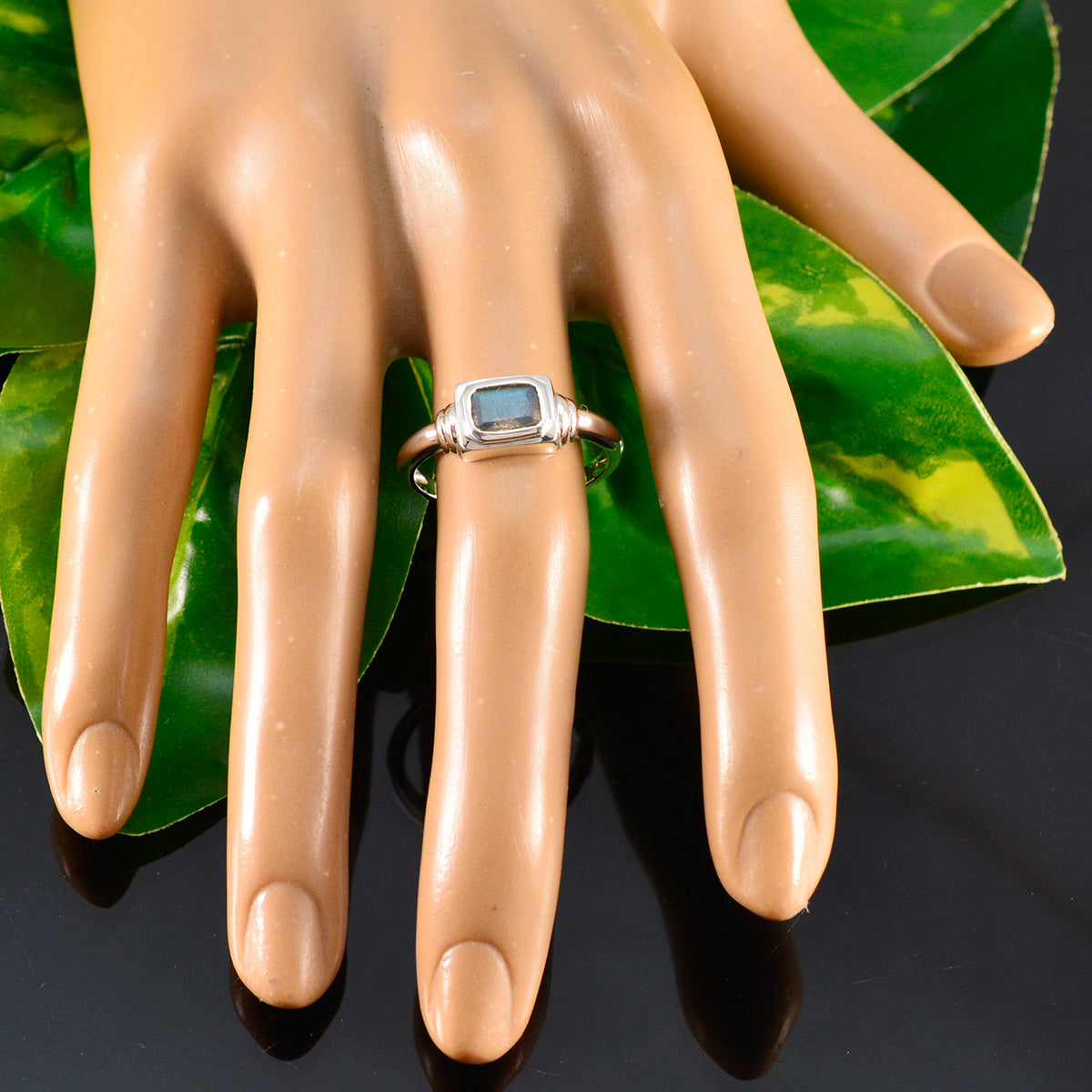 Clara Artisan Grey Solitaire Ring