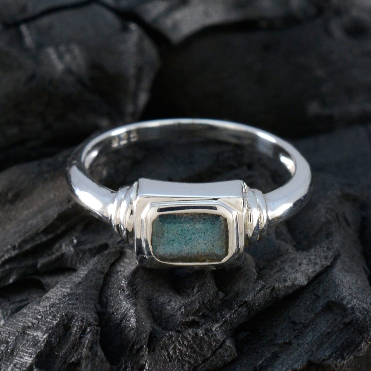 Clara Artisan Grey Solitaire Ring