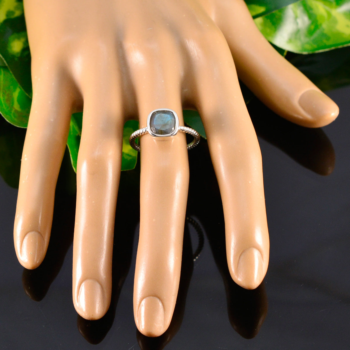 Haruka Contemporary Grey Solitaire Ring