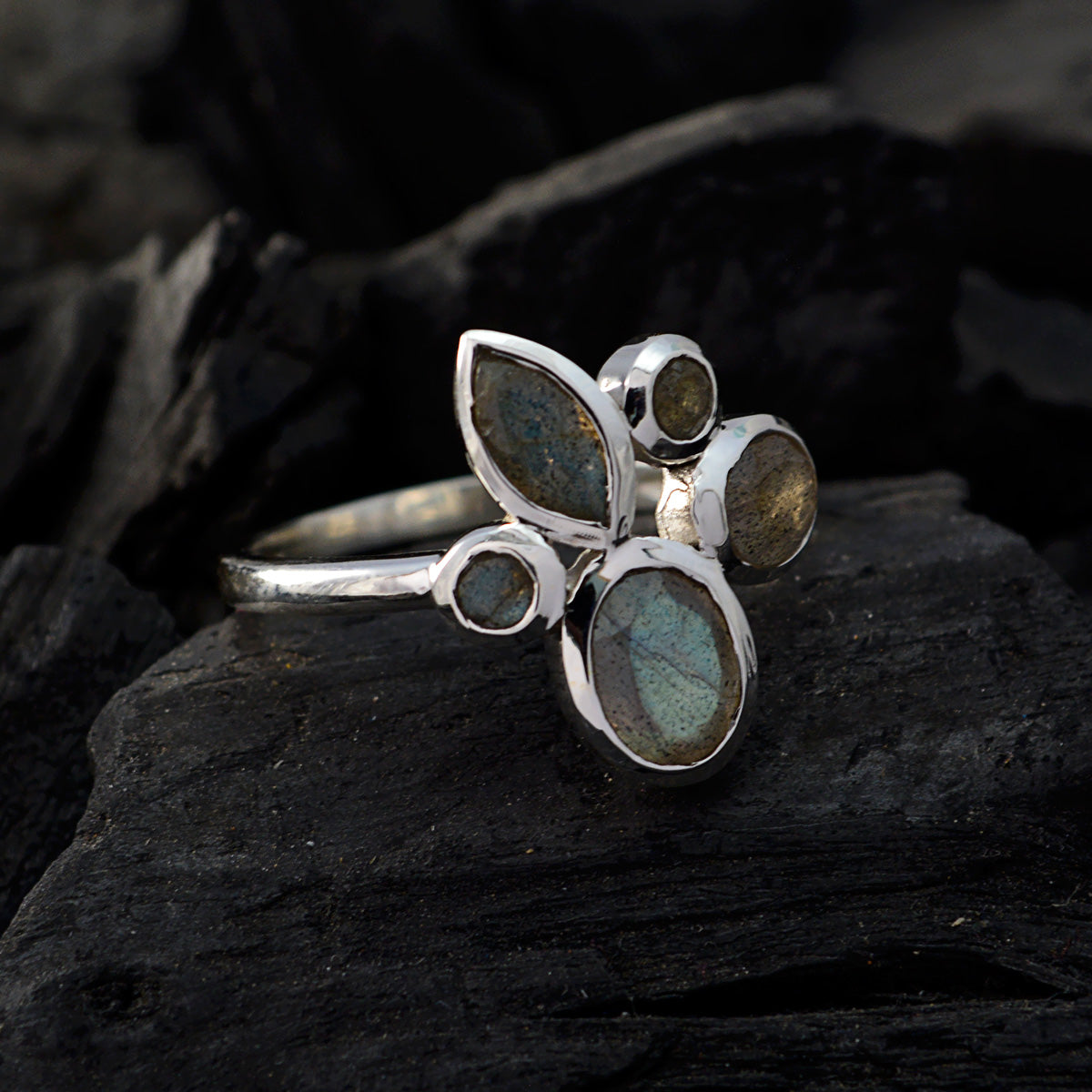 Violet Boho Grey Penta Ring