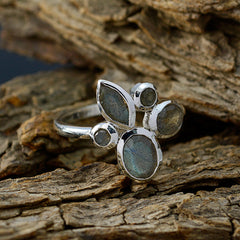 Violet Boho Grey Penta Ring