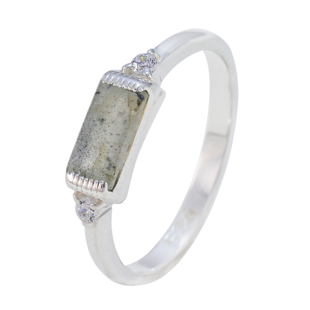 Nisa Glamorous Grey Halo Ring