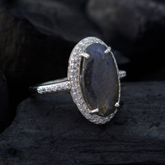 Mariana Modern Grey Halo Ring