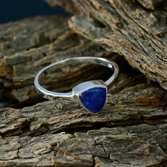 Emily Geometric Blue Solitaire Ring
