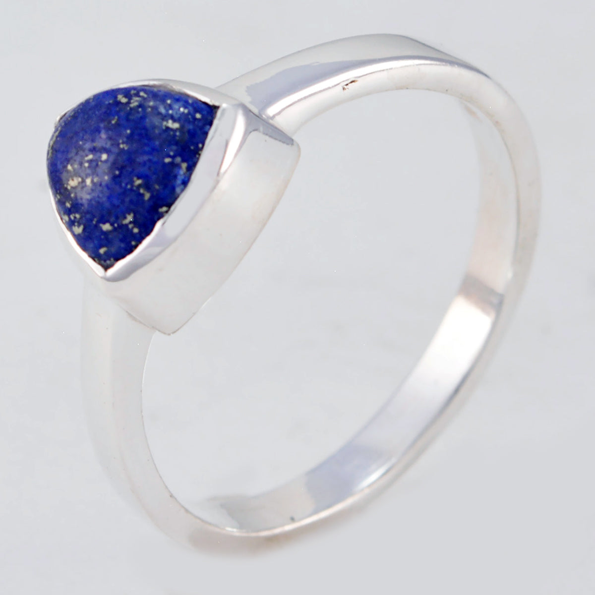 Emily Geometric Blue Solitaire Ring
