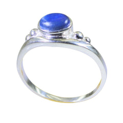 Greta Graceful Blue Solitaire Ring Lapis Lazuli Blue