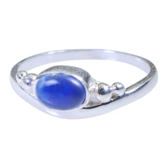 Greta Graceful Blue Solitaire Ring