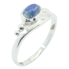 Greta Graceful Blue Solitaire Ring