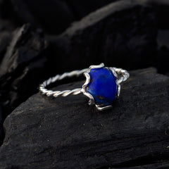 Riya Twist Blue Solitaire Ring
