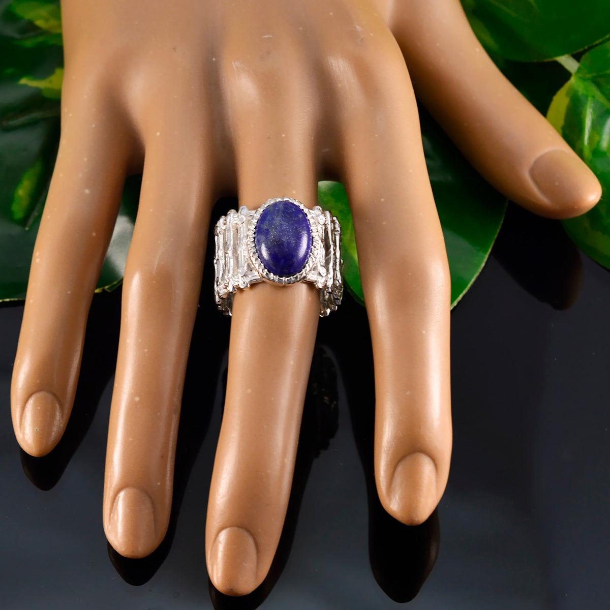 Cecilia Armor Blue Solitaire Band