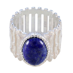 Cecilia Armor Blue Solitaire Band Lapis Lazuli Blue